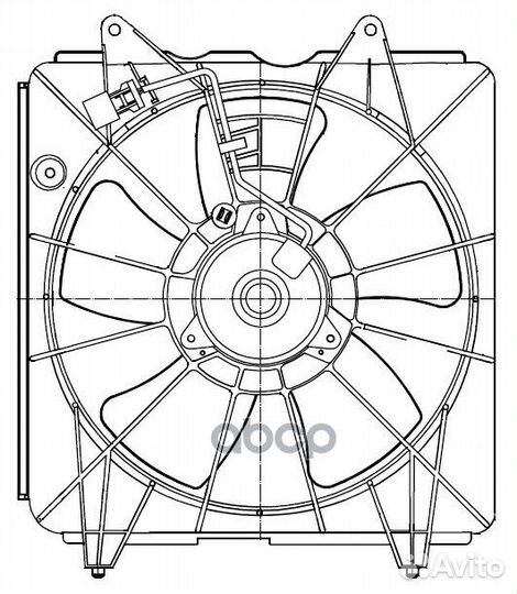 Вентилятор радиатора Honda CR-V III (06) 2.4i (с