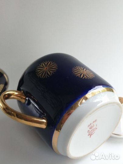 Сервиз чайный Кобальт Довбыш Хризантемы