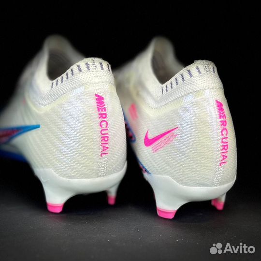 Бутсы Nike Mercurial Superfly IX бело голубые