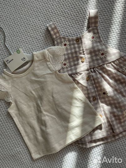 Платье сарафан футболка 62 68 86