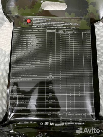 Сухой паек армейский