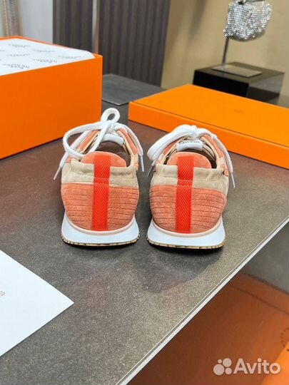 Кроссовки Hermes из замши