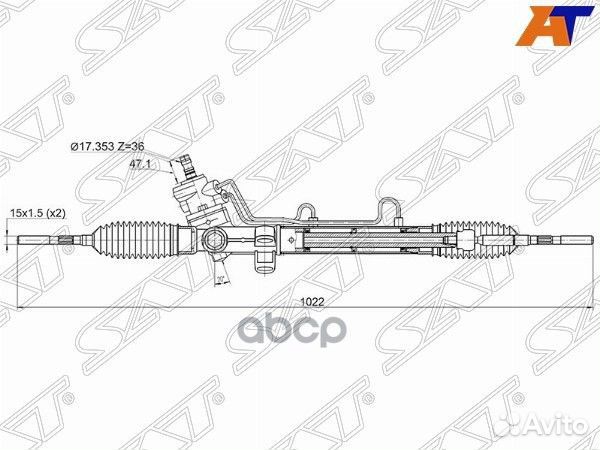Рейка рулевая Toyota carina E 92- LHD
