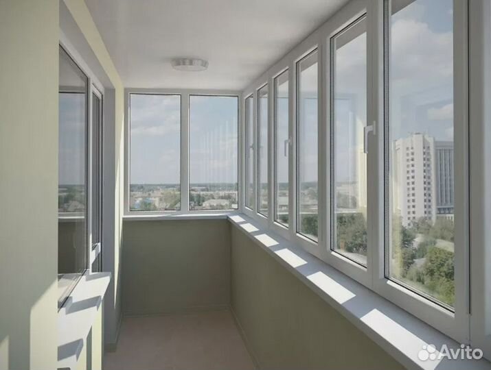 Остекление балконов / отделка балконов