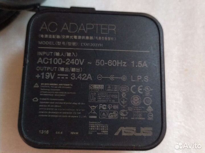 Блок питания asus 19 v 3.42 A