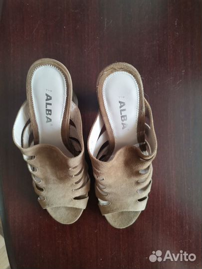 Сабо натуральная замша alba р. 37 новые