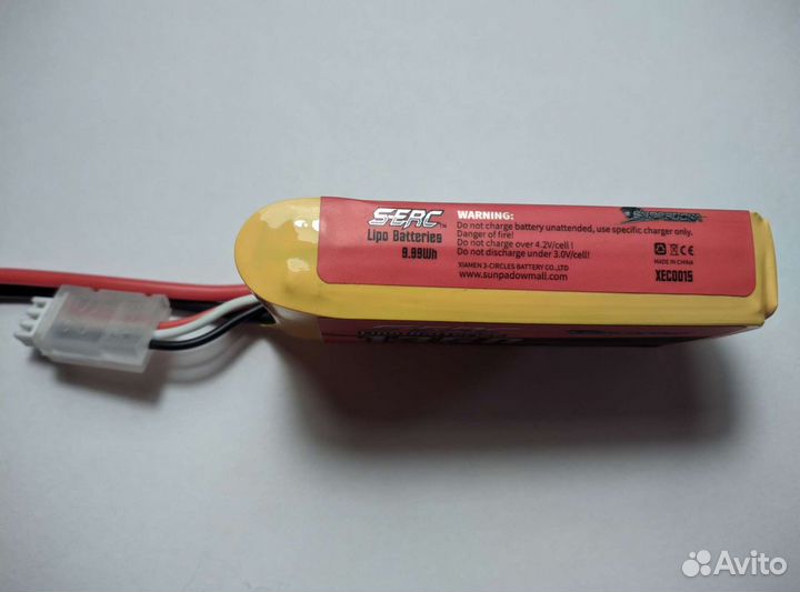 Аккумулятор lipo 2s 7,4v 1350mah sunpadow