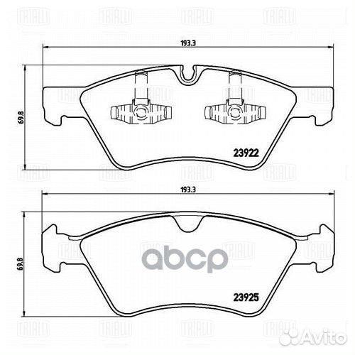 Колодки тормозные для а/м Mercedes ML (W164) (05)