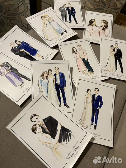 Художник на свадьбу, скетчи, быстрые портреты