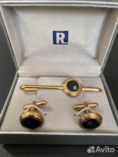 Запонки и зажим для галстука ronson