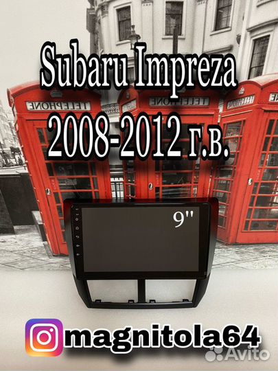 Android магнитола Subaru Impreza 2008-2012