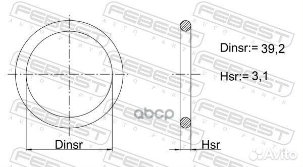 Кольцо уплотнительное системы охлаждения 39.2x3.1