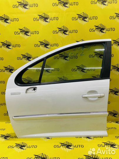 Дверь передняя левая белая peugeot 207