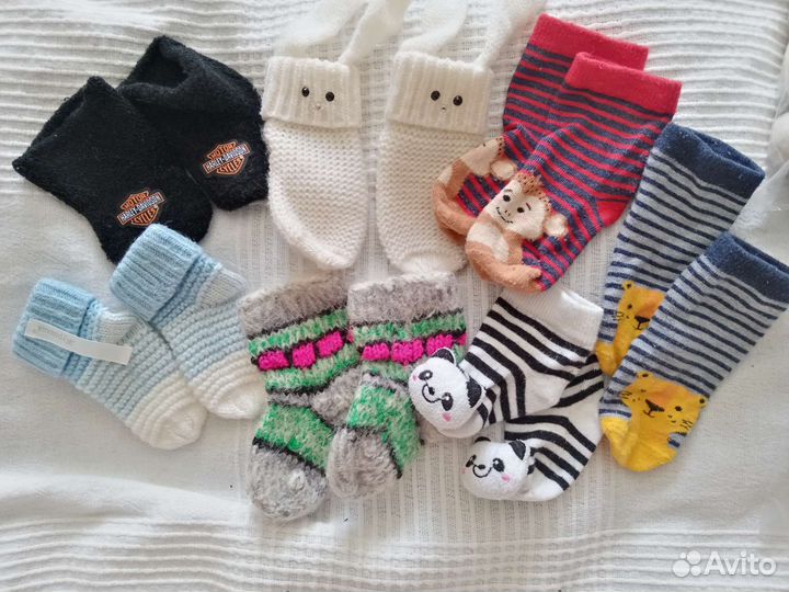 Носочки для новорожденного с шерстью мериноса