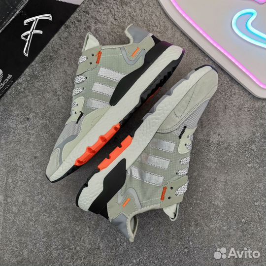 Кроссовки Adidas Nite Jogger Grey Orange