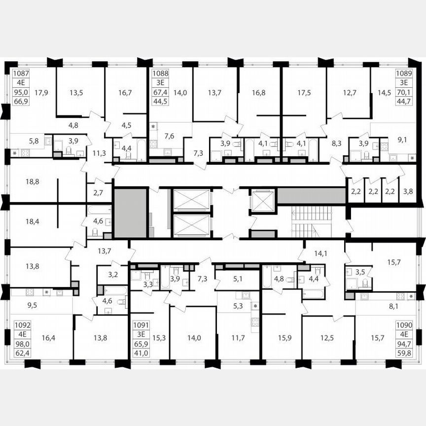 3-к. квартира, 95 м², 18/24 эт.