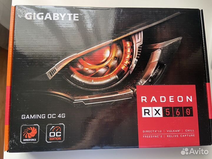 Видеокарта gigabyte Radeon RX 560 4gb