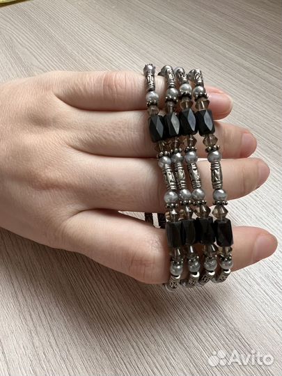 Браслет магнитный чокер колье под серебро