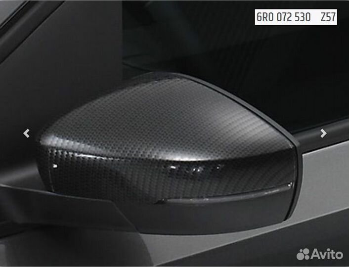 Накладки наружных зеркал 6R0072530Z57, VW Polo