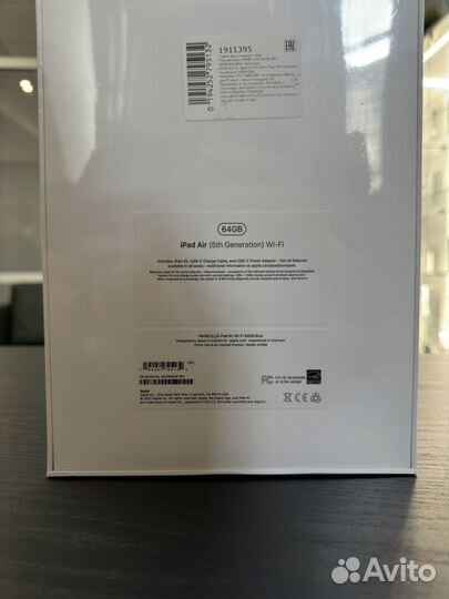 Новый iPad Air 5 2022 64Gb Wi-Fi Blue