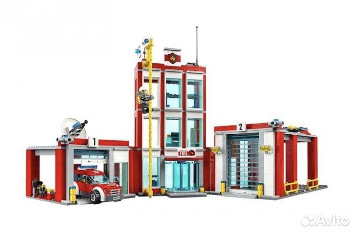 Конструктор аналог lego city Пожарная станция