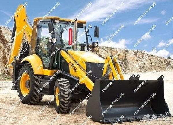 Стекло для экскаватора-погрузчика