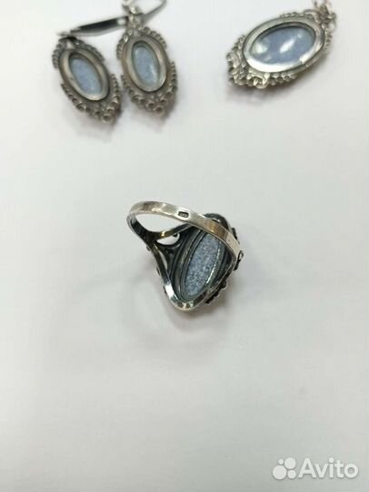 Комплект бижутерии финифть СССР