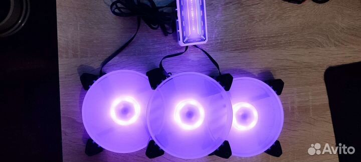 Кулера 120 мм с хабом и пультом управления