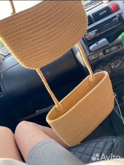 Корзина сумка плетеная