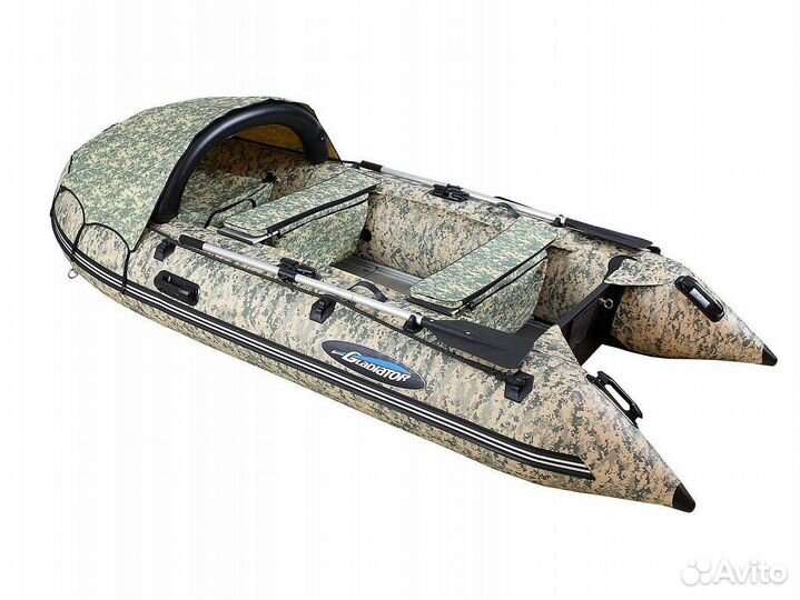 Надувная лодка пвх gladiator C400AL camo С ал.пол