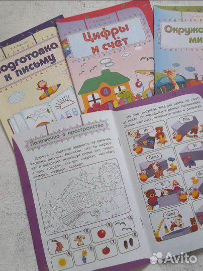 Набор развивающих пособий для детей 4+, 5+, 6+