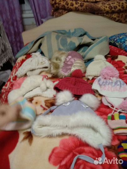 Шапка шлем зимняя детская 1-3 года