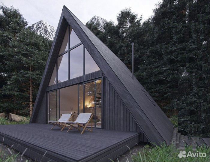 Каркасный дом A-Frame 100 м2 под ключ