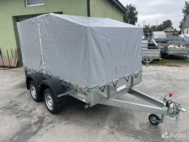 Прицеп 2х осный оцинк 3.0х1.5 Трейлер тент 1450мм
