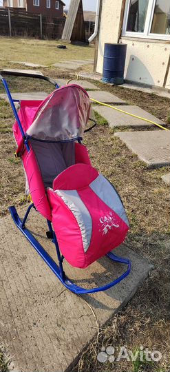 Детские санки коляска