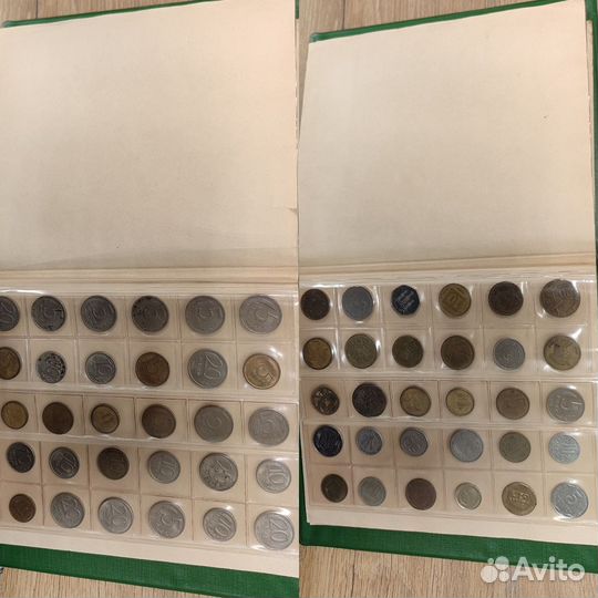 Иностранные монеты в альбоме