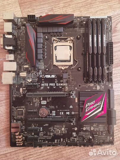 Материнская плата asus H170 PRO gaming + i5 6600k