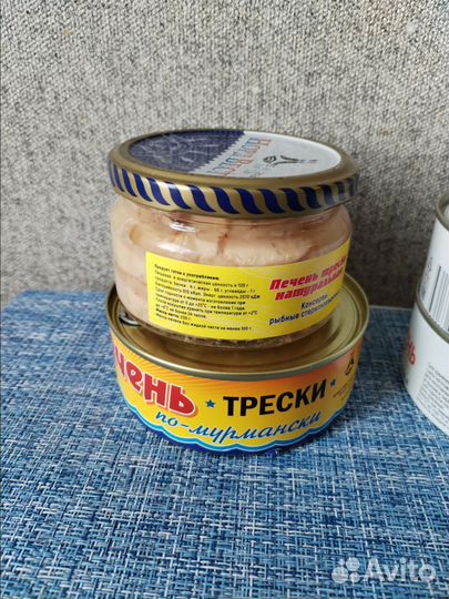 Печень трески, икра красная