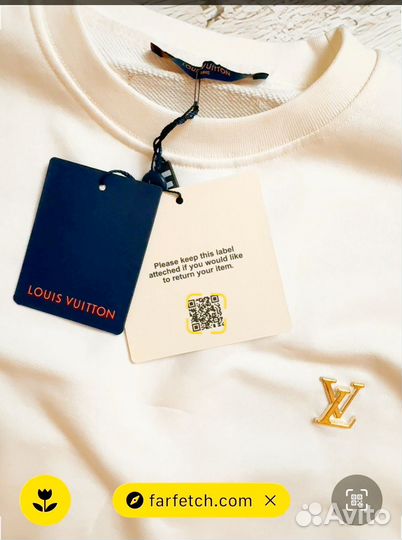 Свитшот louis vuitton белый