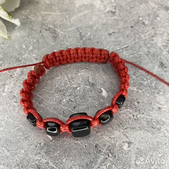 Браслет шамбала из натурально шунгита