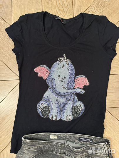 Футболка iceberg + джинсы томми hilfiger