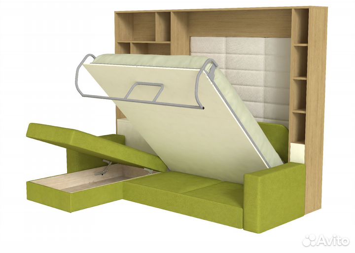 Шкаф-кровать с угловым диваном Саймон