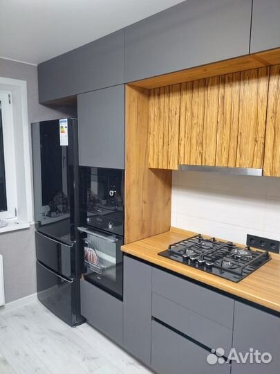 Кухня серая по размерам заказчика Берта