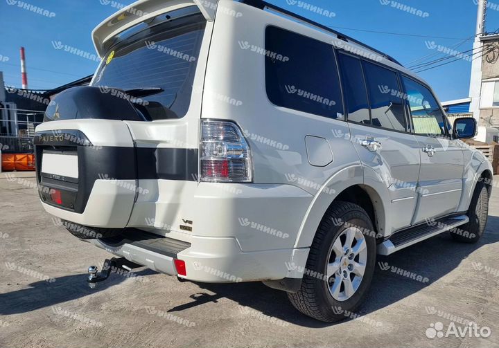 Фаркоп на Mitsubishi Pajero 3, 4 пок. под квадрат