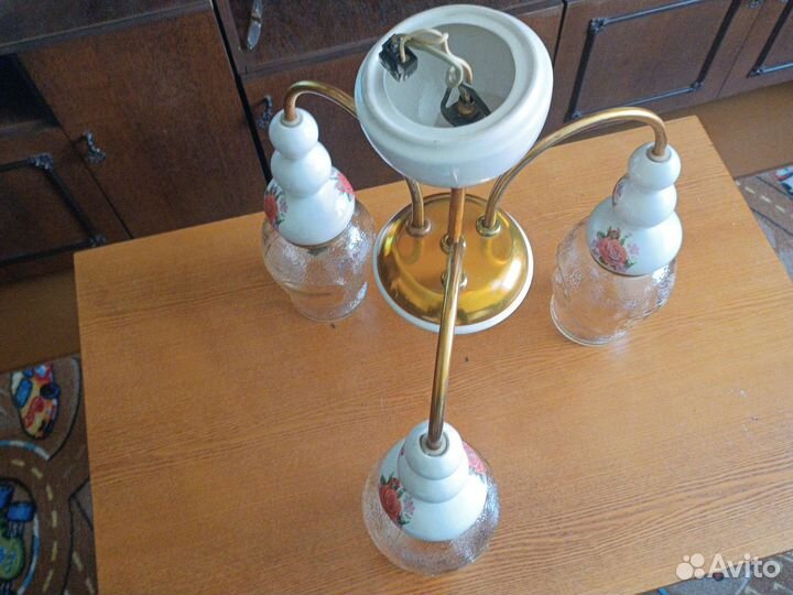 Люстра трех рожковая СССР