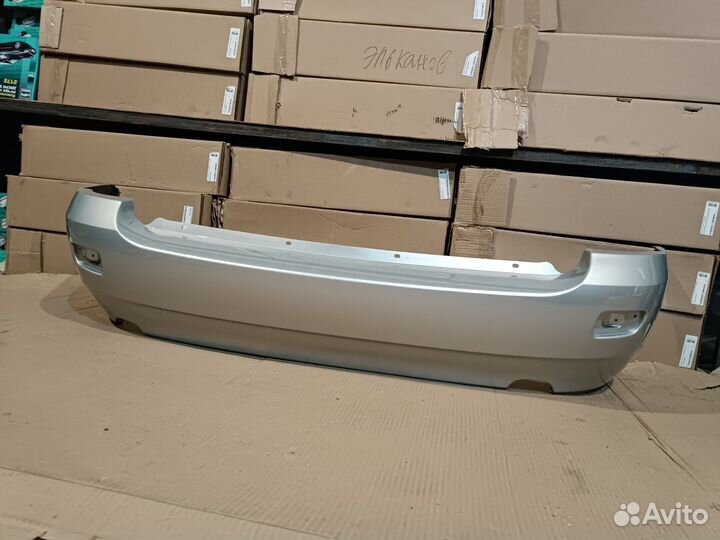 Бампер задний лада калина универсал серебристый