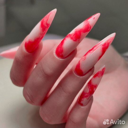 Маникюр с покрытием, наращивание