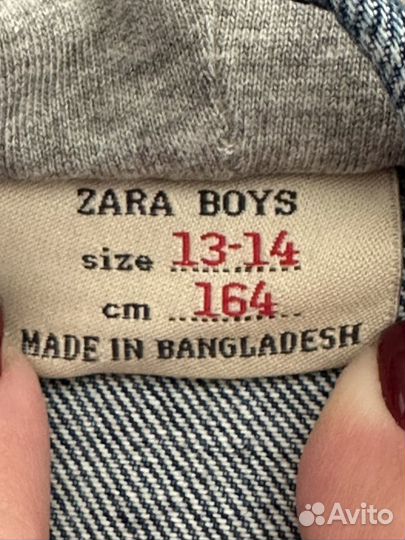 Куртка джинская zara для мальчика 12-13 лет