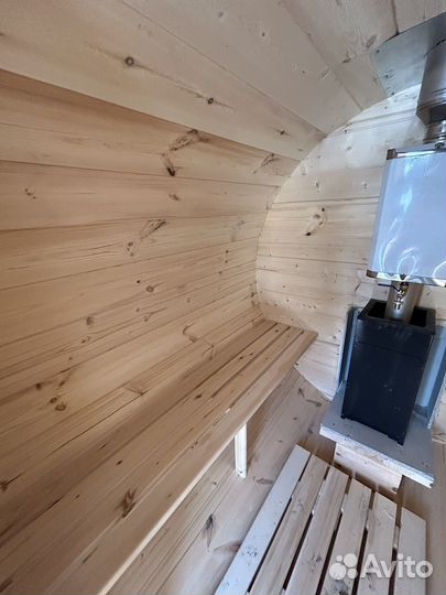 Баня бочка на колесах в аренду