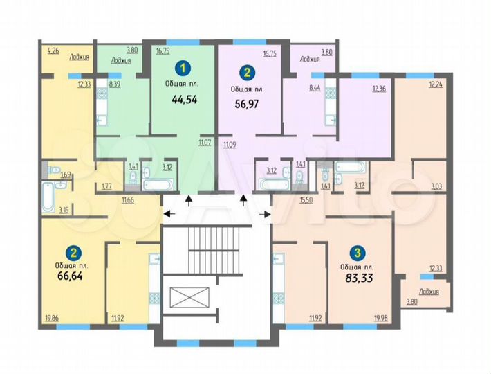 3-к. квартира, 82,6 м², 7/10 эт.